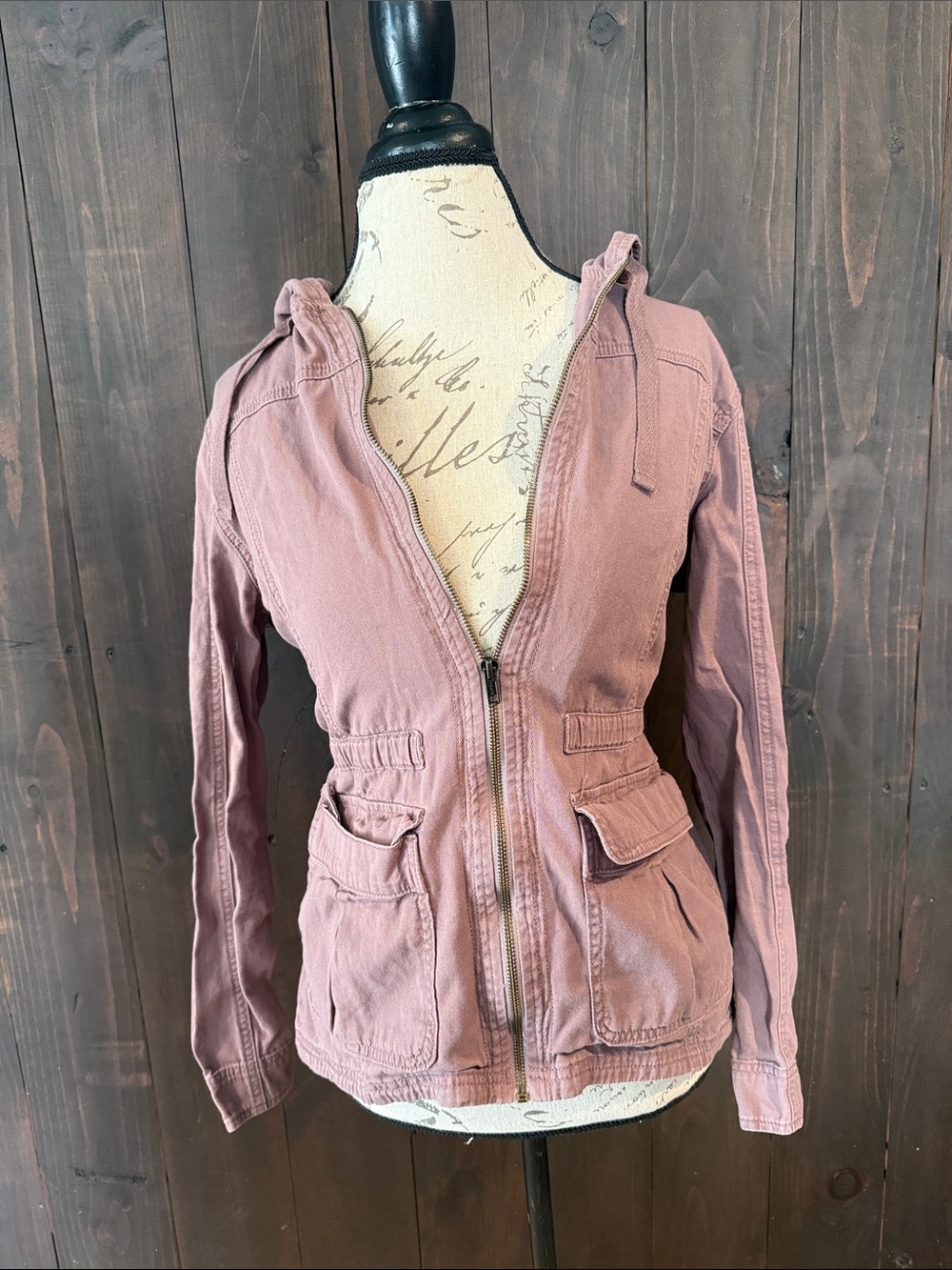 Maurices Hooded Utility Jacket in Rose